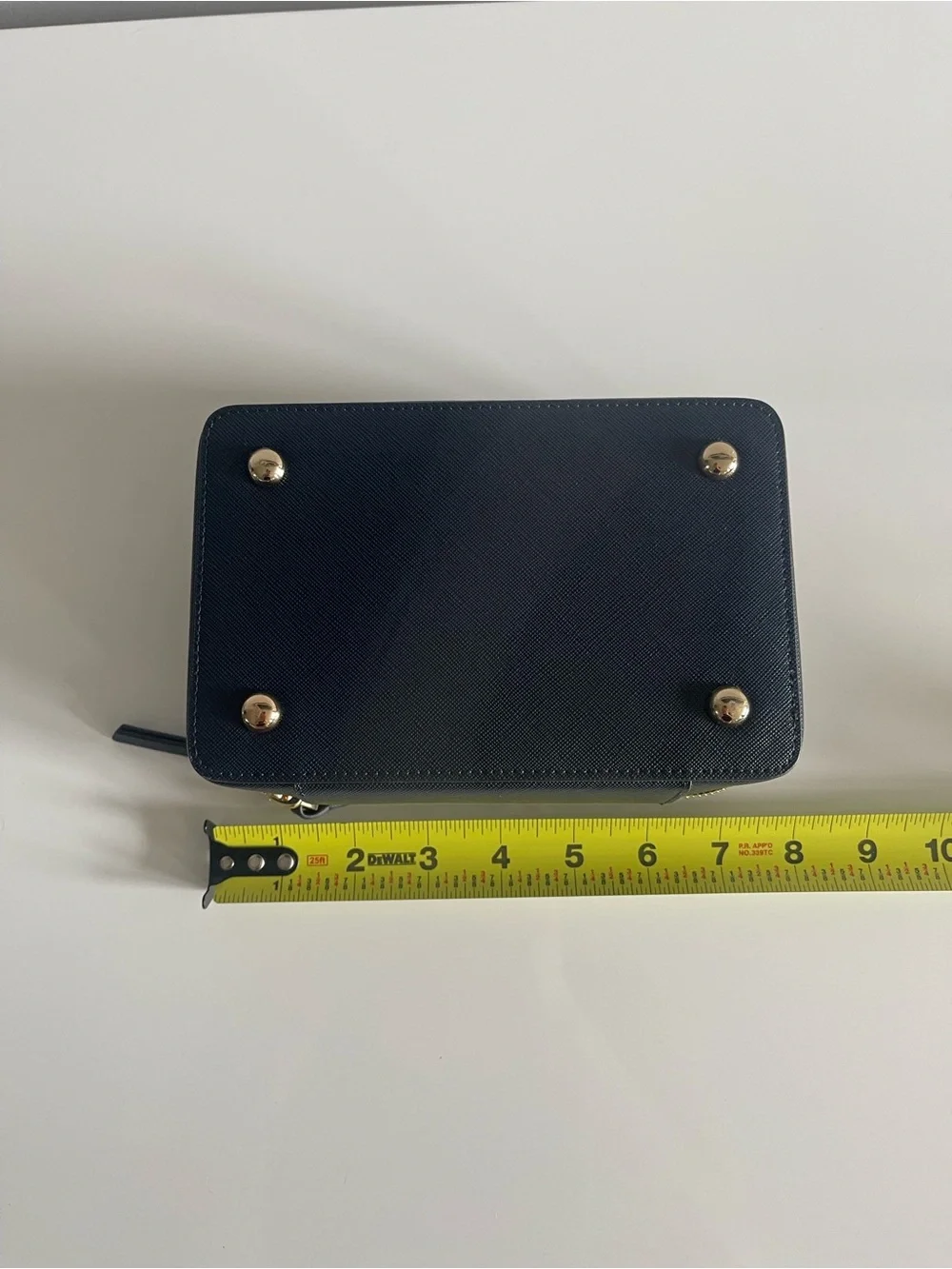 Calpak Navy and Gold Travel Jewelry Case